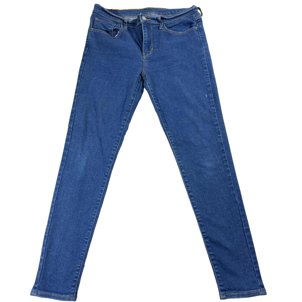 Levi’s Womens Skinny Jeans W28 L30 Blue Stretch Denim Mid Rise Casual